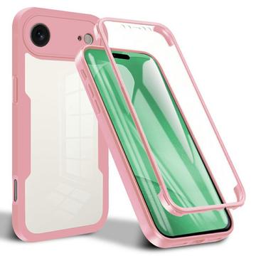 iPhone 17 Air 360 Bescherming Hoesje - Roze / Doorzichtig