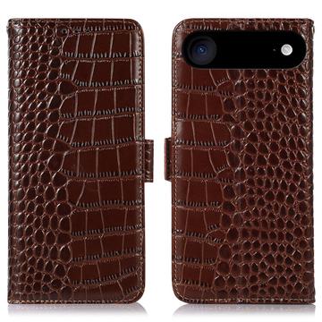 iPhone Air Crocodile Series Wallet Leren Hoesje met RFID - Bruin