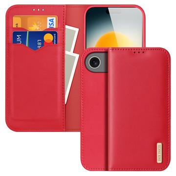 iPhone 17 Air Dux Ducis Hivo Wallet Leren Hoesje - Rood