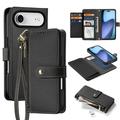 iPhone Air Dux Ducis Lawa Leren Portemonnee Hoesje met magneet - Zwart