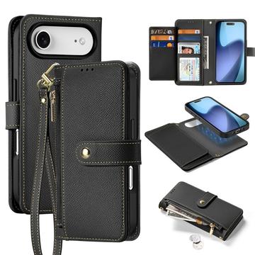 iPhone 17 Air Dux Ducis Lawa Leren Portemonnee Hoesje met magneet - Zwart