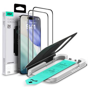 iPhone 17 Air ESR UltraFit Glazen Screenprotector - 9H, 0.3mm - zwarte rand
