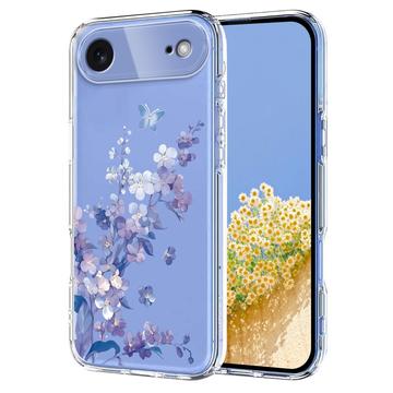 iPhone 17 Air TPU-hoesje met bloemenpatroon - Paars