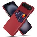 iPhone Air KSQ Hoesje met Kaartenzak - Rood