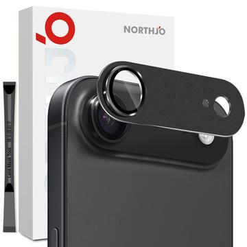 iPhone 17 Air Northjo Volledige bescherming van mat metaal en gehard glas Cameralens Beschermer
