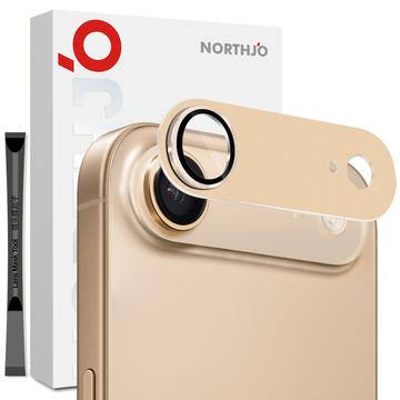 iPhone Air Northjo Volledige bescherming van mat metaal en gehard glas Cameralens Beschermer