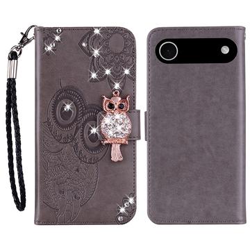 iPhone 17 Air Uil Strass Portemonnee Hoesje