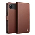 iPhone Air Qialino 2-in-1 Afneembare Portemonnee Leren Hoesje - MagSafe Compatibel - Bruin