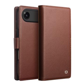 iPhone Air Qialino 2-in-1 Afneembare Portemonnee Leren Hoesje - MagSafe Compatibel - Bruin