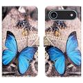iPhone Air Style Series Portemonnee Hoesje - Blauw Vlinder