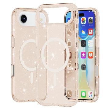 iPhone 17 Air Stylish Glitter Series Hybride Hoesje - MagSafe-compatibel - Goud