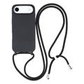 iPhone Air TPU Hoesje met Draagriem - Zwart