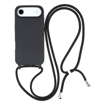 iPhone 17 Air TPU Hoesje met Draagriem - Zwart