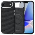 iPhone Air Tech-Protect Ion Carbon Plastic Hoesje - MagSafe Compatibel - Zwart / Zilver