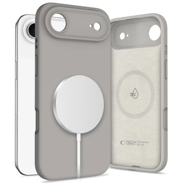 iPhone Air Tech-Protect Vloeibare siliconen hoesje - MagSafe compatibel - Steengrijs