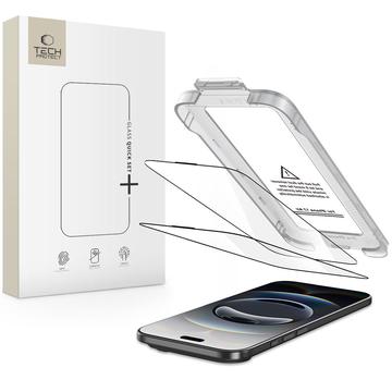 iPhone 17 Air Tech-Protect Quick Set+ 2-Pack Glazen Screenprotector - Helder