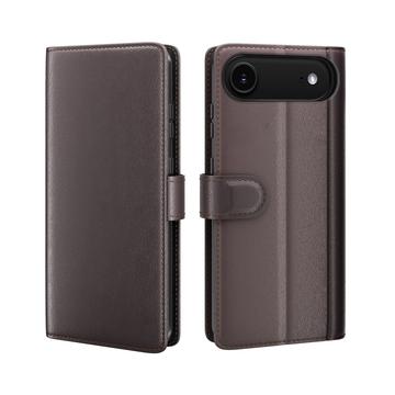 iPhone 17 Air Leren Wallet Hoesje met Statief - Bruin