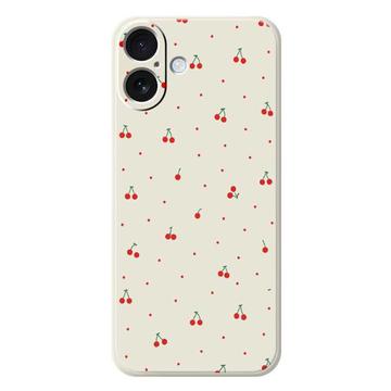 iPhone 17 Kersenpatroon TPU hoesje - Beige