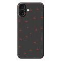 iPhone 17 Kersenpatroon TPU hoesje - Zwart