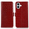 iPhone 17 Crocodile Series Wallet Leren Hoesje met RFID