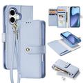 iPhone 17 Dux Ducis Lawa Leren Portemonnee Hoesje met magneet - Baby Blauw