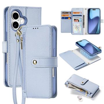 iPhone 17 Dux Ducis Lawa Leren Portemonnee Hoesje met magneet - Baby Blauw