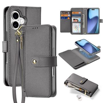 iPhone 17 Dux Ducis Lawa Leren Portemonnee Hoesje met magneet - Grijs