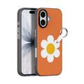 iPhone 17 Dux Ducis Luvy hoesje met vingerring/handband - Oranje / Madeliefje