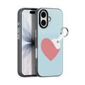 iPhone 17 Dux Ducis Luvy Hoesje met Vingerring/Handband - Hemelsblauw / Hart