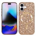 iPhone 17 Gegalvaniseerde Glitter Hoesje - MagSafe-compatibel - Roségoud
