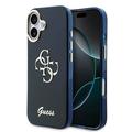 iPhone 17 Guess IML 4G Script Metal Logo hoesje - Blauw
