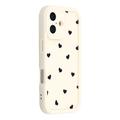 iPhone 17 Hartpatroon Schokbestendig TPU Hoesje met Opstaande Randen - Wit