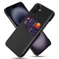 iPhone 17 KSQ Hoesje met Kaartenzak - Zwart