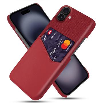 iPhone 17 KSQ Hoesje met Kaartenzak - Rood