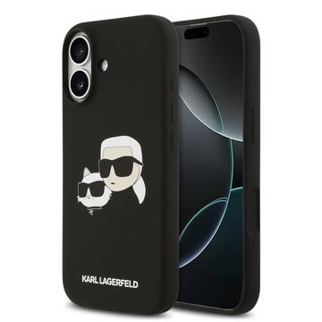 iPhone 17 Karl Lagerfeld Double Heads MagSafe Vloeibare siliconen hoes