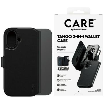 iPhone 17 PanzerGlass Care Tango 2-in-1 Portemonnee Hoesje - MagSafe Compatibel - Zwart