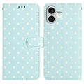 iPhone 17 Portemonneehoes met Stippenpatroon - Blauw