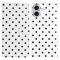 iPhone 17 Polka Dot-patroon Portemonnee Hoesje - Wit