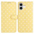 iPhone 17 Portemonnee Hoesje met Stippenpatroon - Geel