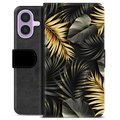 iPhone 17 Premium Portemonnee Hoesje - Gouden Bladeren