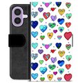 iPhone 17 Premium Portemonnee Hoesje - Harten
