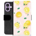 iPhone 17 Premium Portemonnee Hoesje - Citroen Patroon