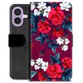 iPhone 17 Premium Portemonnee Hoesje - Vintage Bloemen