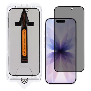 iPhone 17 Privacy Gehard Glas Screen Protector met Installatiehulpmiddel - 9H - Zwarte Rand