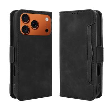 iPhone 17 Pro Kaarthouder Portemonnee Hoesje - Zwart