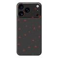 iPhone 17 Pro kersenpatroon TPU hoesje - zwart