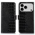 iPhone 17 Pro Crocodile Series Wallet Leren Hoesje met RFID