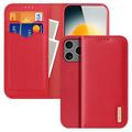 iPhone 17 Pro Dux Ducis Hivo Wallet Leren Hoesje - Rood