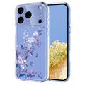 iPhone 17 Pro TPU-hoesje met bloemenpatroon - Paars