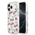 iPhone 17 Pro Guess IML Glitter Cherry hybride hoesje - compatibel met MagSafe - Doorzichtig